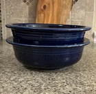 Fiesta~Cobalt Blue~8-3/8" Round~Coupe~Vegetable Serving Bowls~Pair