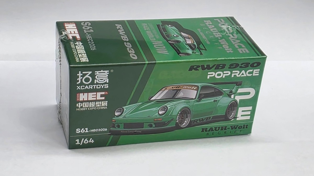 1:64 Pop Race Porsche 911 930 RWB HEC 2026 8% Secret Chrome Chase