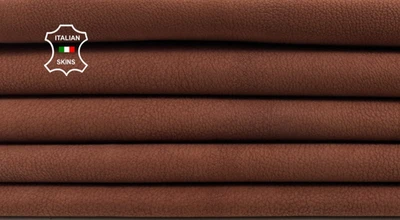 Brûlé Marron Nubuck Dur Épais Peau de Chèvre Cuir 3 skins 7sqf 1.1mm #C5968 - Photo 1/4