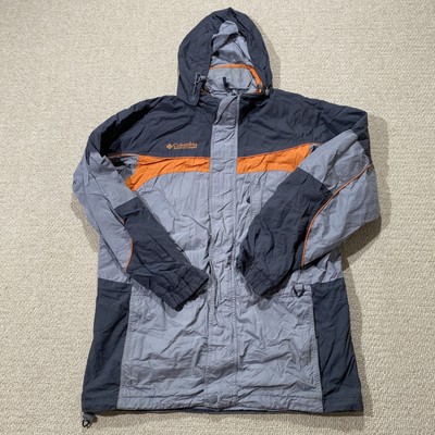 Columbia Jacke Herren Small grau wasserdicht leicht Shell Kapuze