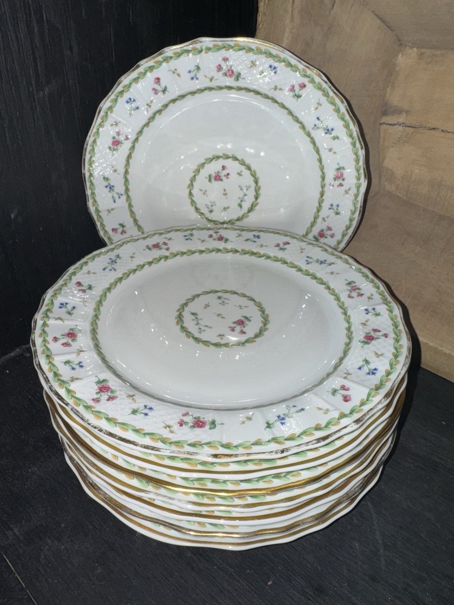 Bernardaud Limoges Artois Vert Pattern 8.5” Salad Plates (8) | eBay