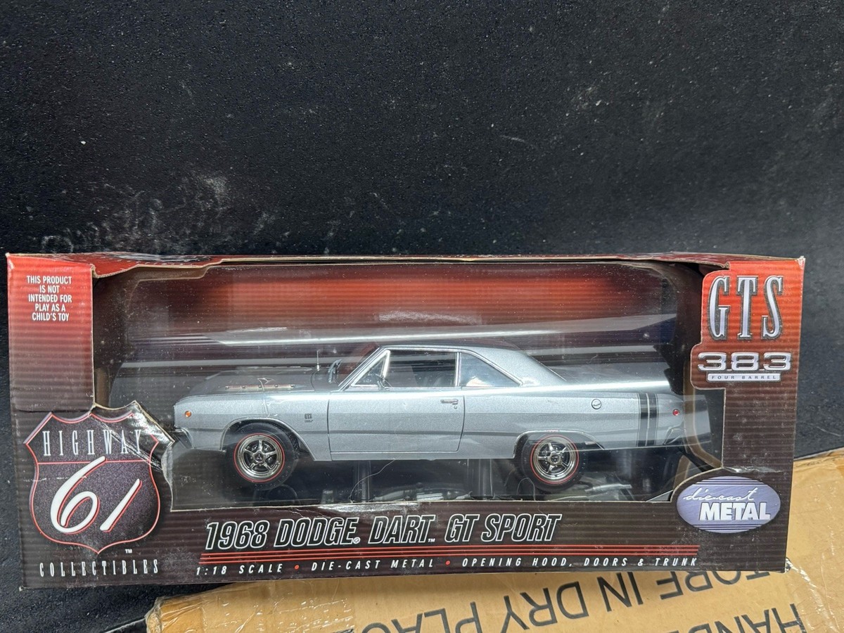 HWY 61 1/18 Diecast 1968 Dodge Dart GT Sport GTS 383 Silver