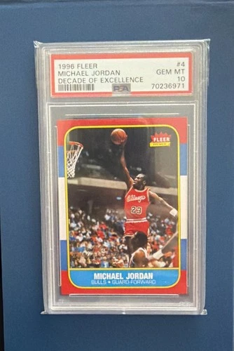 1996-97 Fleer Decade of Excellence #4 Michael Jordan Bulls PSA 10 Gem MT 💎💎