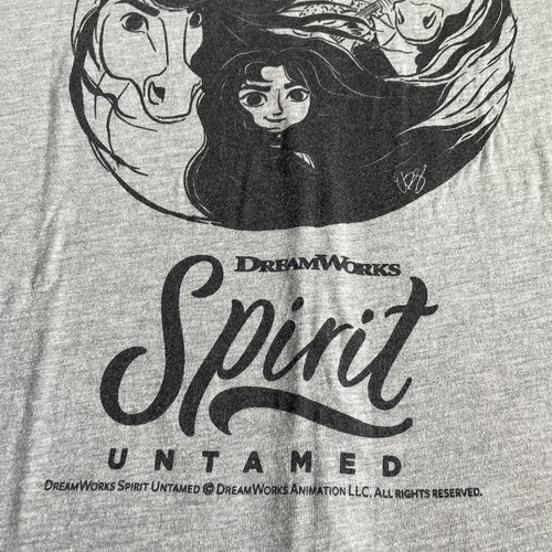 Dreamworks Spirit ungezähmtes Shirt Herren Medium Cast und Crew Promo animiertes Pferd - Bild 2 von 7