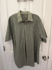 LL BEAN TRIM FIT L-TALL GREEN SHIRT