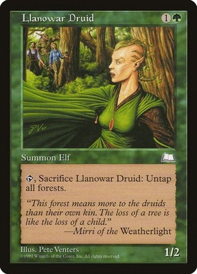 MTG Magic the Gathering Llanowar Druid (133/167) Weatherlight LP