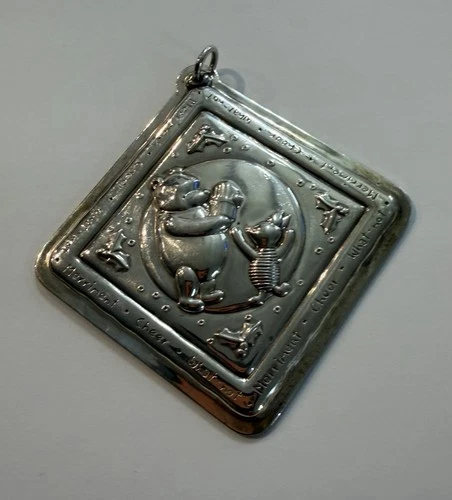 1997 Lunt Winnie The Pooh Disney Sterling Silver 925 Ornament Used Nice 31 Grams