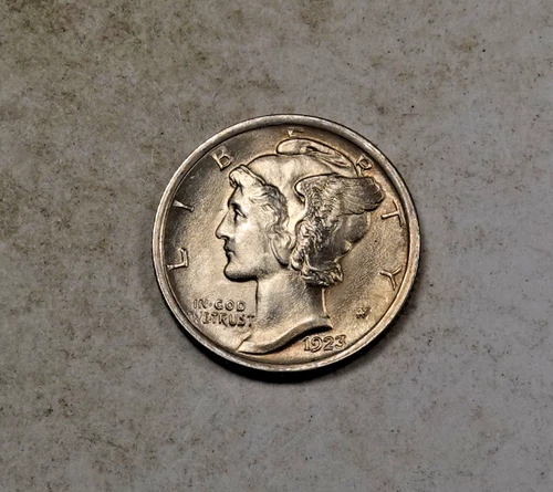 1923 Mercury Dime * Gem BU++ Full split Bands - FSB * XD114