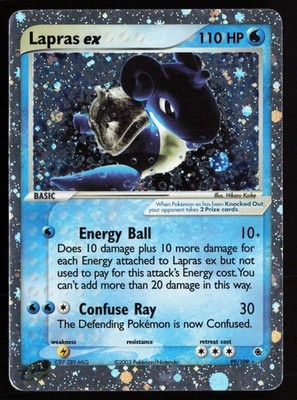 2003 Pokemon Lapras EX Holo Rare Ruby & Sapphire 99/106 MP