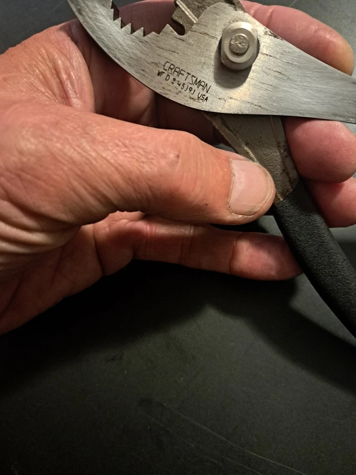 Craftsman 8” Slip Joint Hose Clamp Pliers Black Handle 45391 WF USA - Image 4 of 4