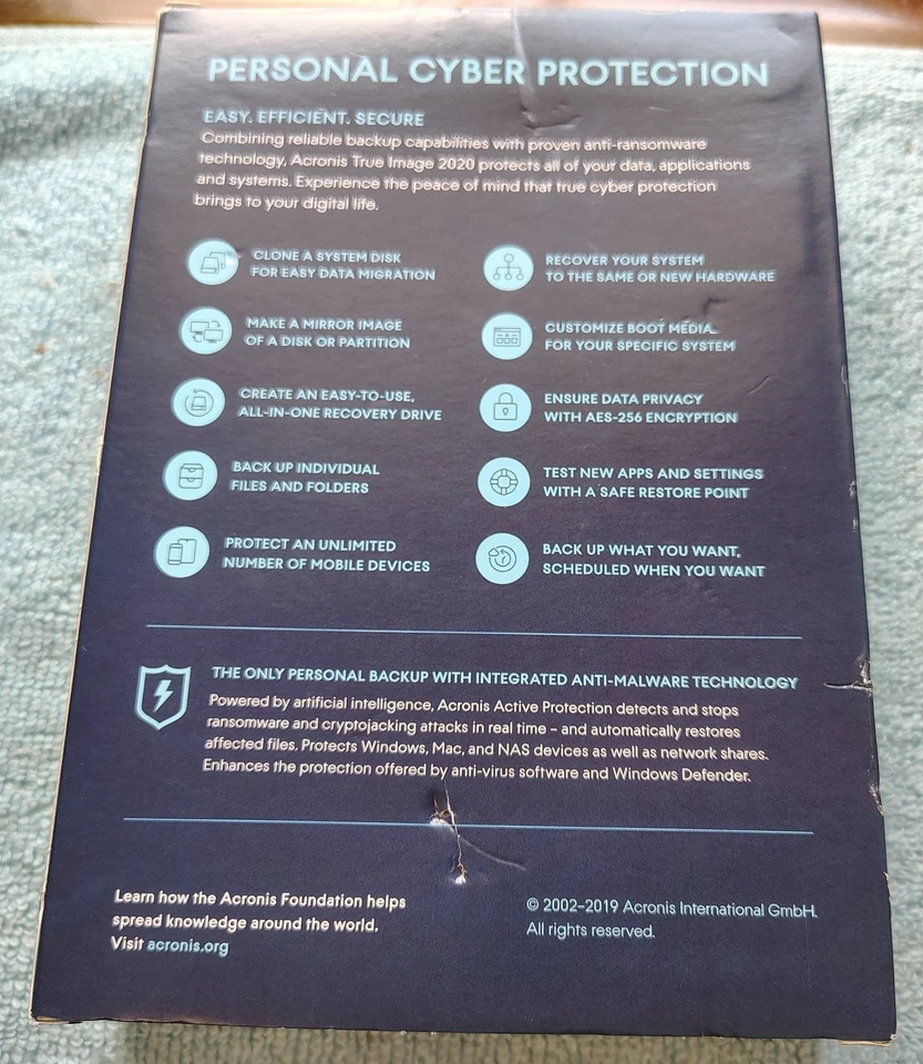 Acronis True Image 2020 For 1 Computer PC Backup Recovery Software w/ Disc, SN - Image 4 of 4