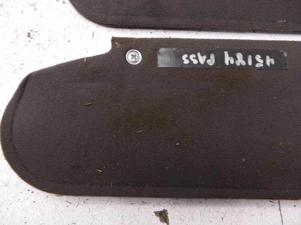 82-92 Camaro Firebird Sunvisor Sun Visor Visors Sunvisors Pair Black GM Original - Image 2 of 4