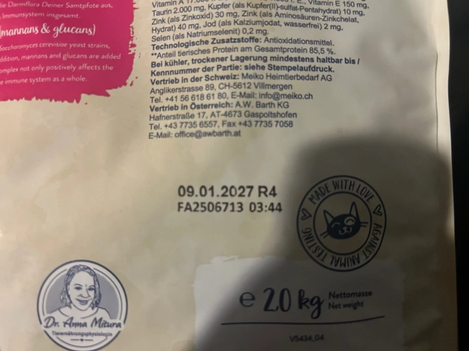 2kg BOSCH Sanabelle Grande Trockenfutter Katzen mit Geflügel 85 % tier. Protein - Bild 3 von 3