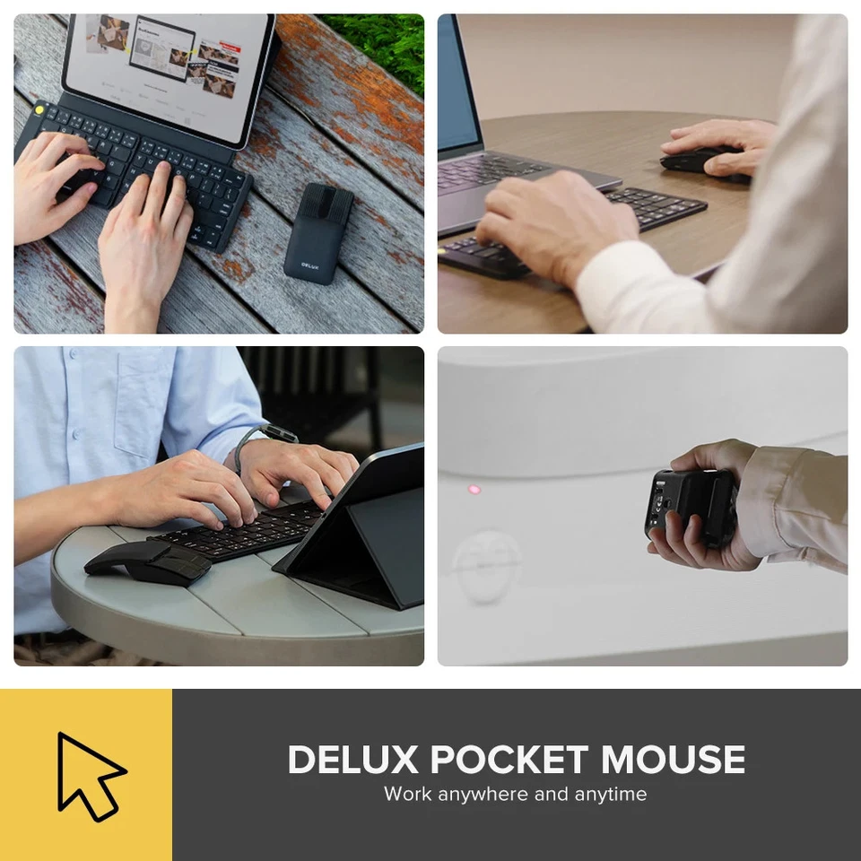 Folding Mouse Wireless bluetooth Ultra Slim Portable Silent Multi-functional - Image 2 of 4