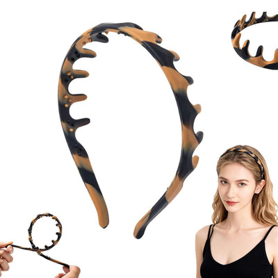 Silikon Haarreif U-Form rutschfest in Zickzack-Design für Damen