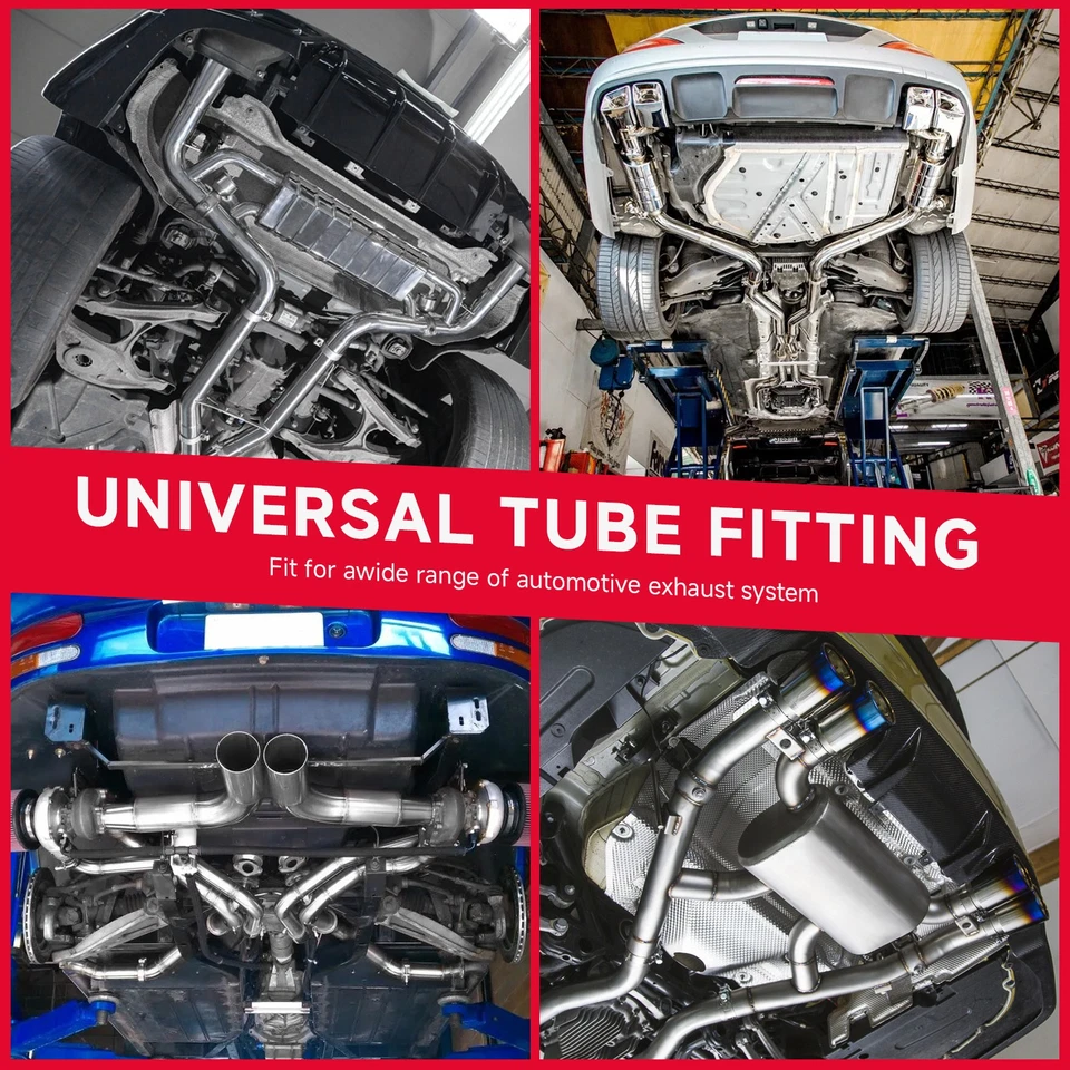 8Pcs 2.5" Straight Bend DIY Custom Mandrel Exhaust Pipe Kit For Datsun 240Z 510 - Image 3 of 4