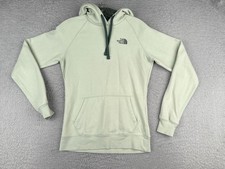 The North Face Sweater Womens Small Green Pullover Hoodie Cotton Blend Jersey