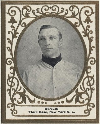 Photo:Art Devlin New York N.L. 1909 Baseball Card Portrait Third Base