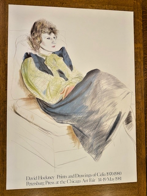 DAVID HOCKNEY Poster Celia Wearing Checked Sleeves | eBay