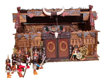 NUR BEI ANNETTE PLAYMOBIL KONW: CUSTOM WIKKINGER LANGHAUS