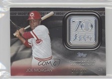 2021 Topps 70th Anniversary Manufactured Logo Black Joe Morgan Patch HOF 10k8