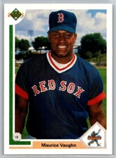 💎1991 Upper Deck Baseball #5 Maurice "Mo" Vaughn RC - Boston Red Sox💎