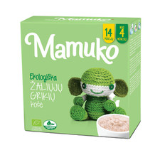 Mamuko Organic Green Buckwheat Porridge for Babies from 4 Months EU Certified