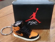 Mini Sneaker Keychain Black & Orange High Glo...