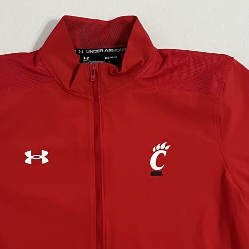 Under Armour Men’s Medium Cincinnati Bearcats Red 1/2 Zip Short Sleeve Pullover