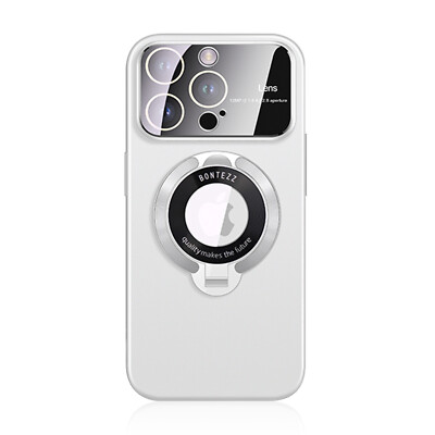 For iPhone 16 15 14 13 12 Pro Max Mag Safe Magnetic Lens Shockproof Stand Case