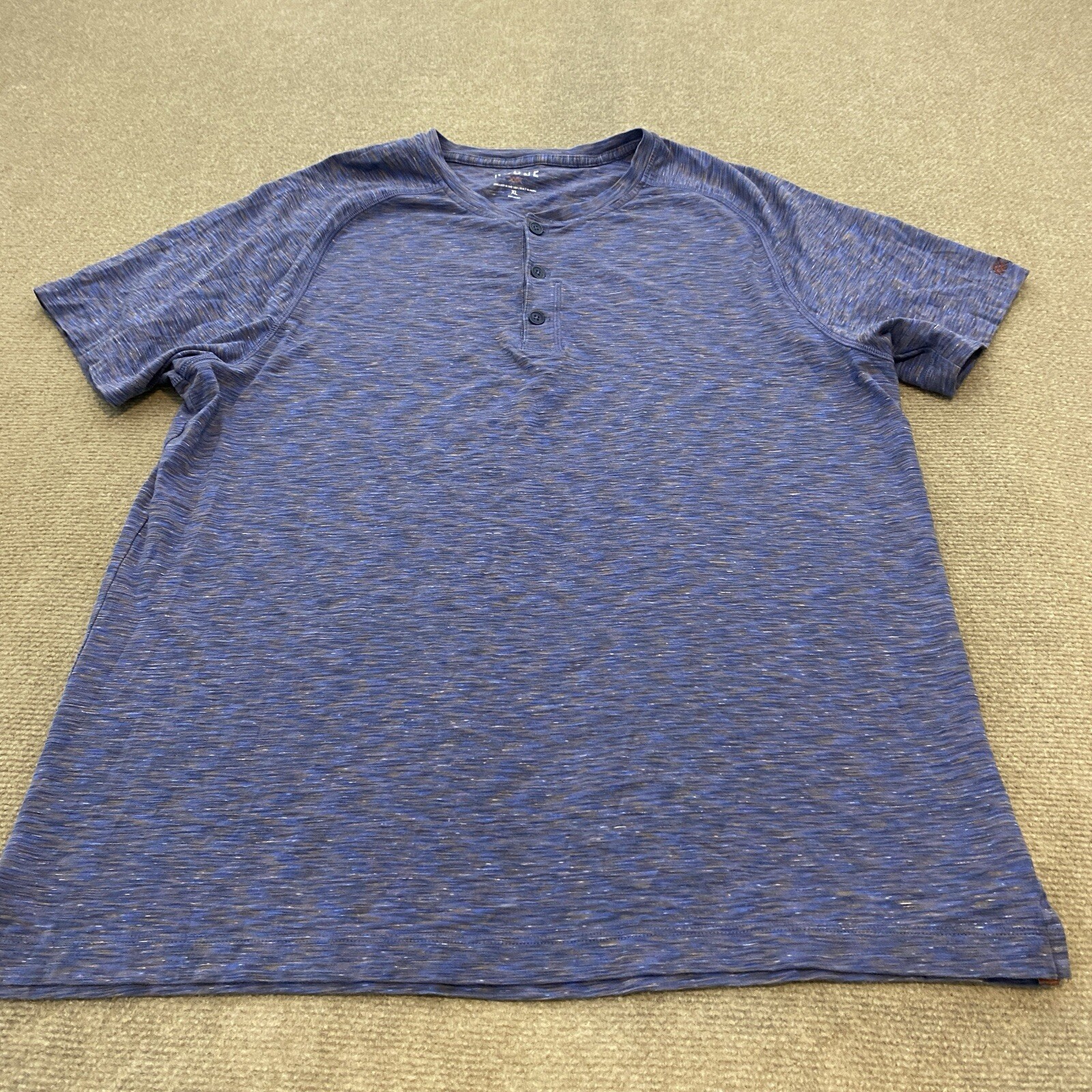 Rhone Shirt Mens XL Blue Henley Short Sleeve Performance Casual Athleisure