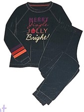 Joyspun Christmas Holiday French Terry 2 Pc Pajama Pant Set Sleepwear 3X 22W-24W