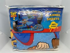 1999 Disney Toy Story 2 3 Piece Twin Set Flannel Sheets NEW Inv-1919