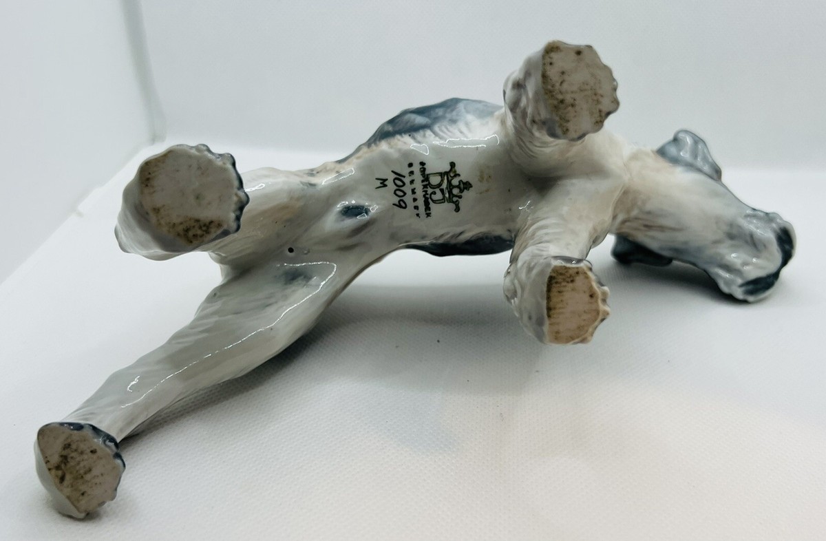 RARE DAHL JENSEN DENMARK COPENHAGEN PORCELAIN FIGURINE FOX TERRIER