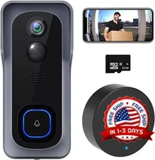 Timbre Con Camara Y Monitor Pantalla Para La Puerta De La Casa Vision Nocturna