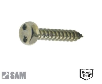 10 Zweilochschrauben Linsenkopf 4,2X13 Edelstahl A2 Blechschrauben m. BIT SP-8