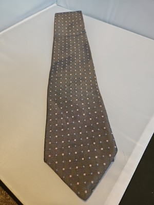 Brooks Brothers 346 Men's Silk Necktie dot  Pattern Gray Pink Blue Tie