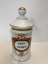 RARE. Old Paris Apothecary Jar by A Collin  LIGN ALOES