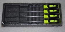 Snap-on Long Pick Set SGLASA204CHV *HI-VIZ SOFT HANDLES* YELLOW NEW & SEALED!