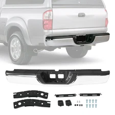 Complete Rear Step Bumper Assembly Fit For 2000-2006 Toyota Tundra Chrome Steel