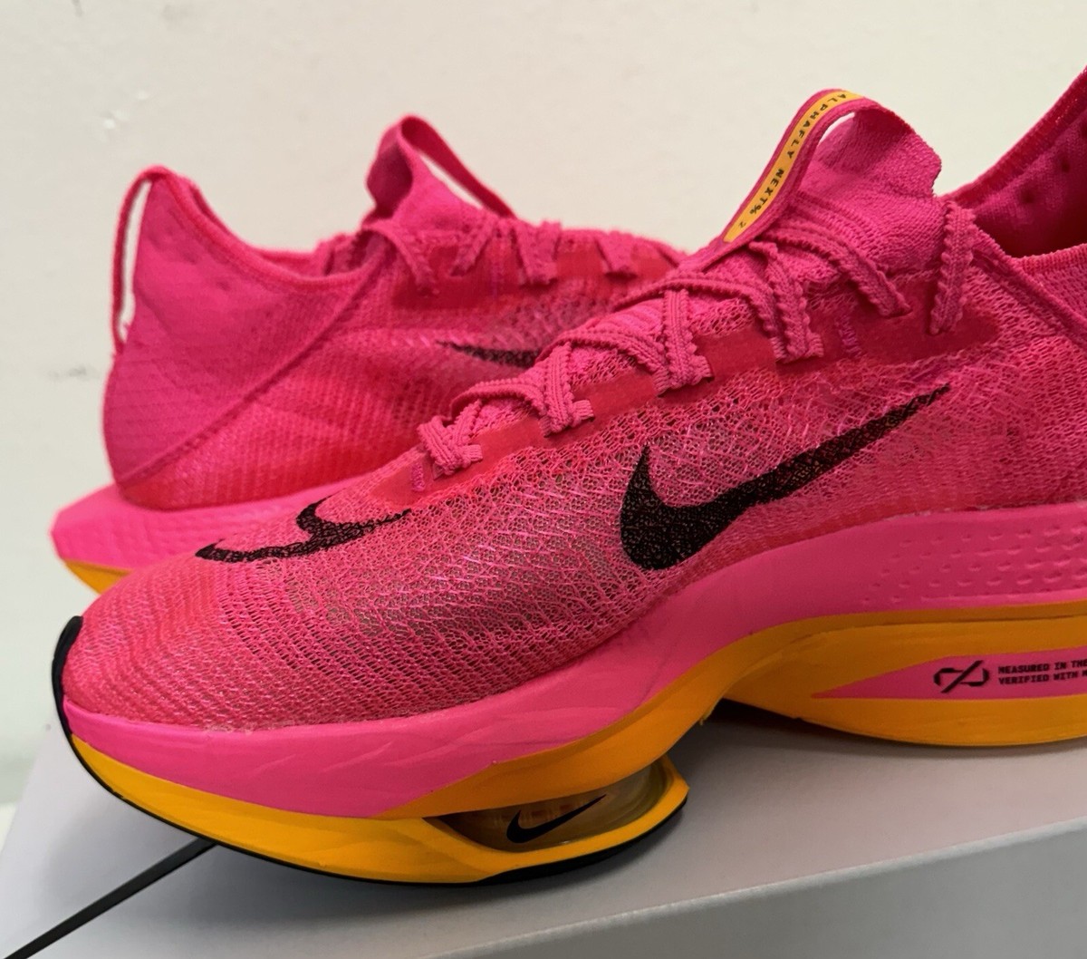 Nike Air Zoom AlphaFly Next% 2 Mens Sz 8.5 Hyper Pink Laser Nike Air Zoom AlphaFly Next% 2 Mens Sz 8.5 Hyper Pink Laser