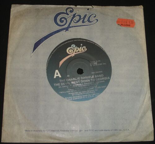 CHARLIE DANIELS BAND - THE DEVIL WENT DOWN TO GEORGIA- EPIC 45 Country Rock