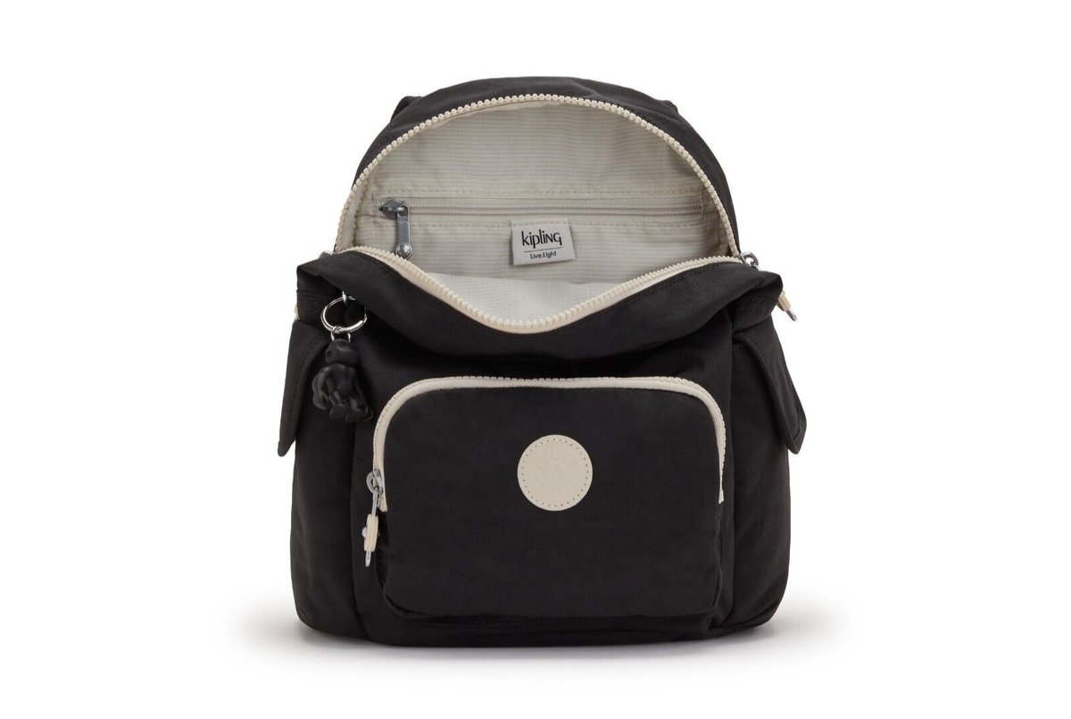 Kipling CITY PACK MINI Black Noir Ivory RRP