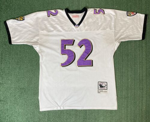 #52 Camiseta deportiva auténtica de los Baltimore Ravens de Ray Lewis 2004 talla 54 - Imagen 1 de 6