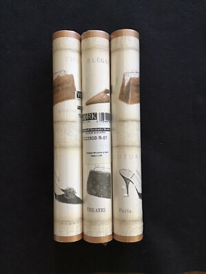 York Glam Wallpaper Border Dresses Handbag TG2280B Copper Colorway 3 Rolls NEW