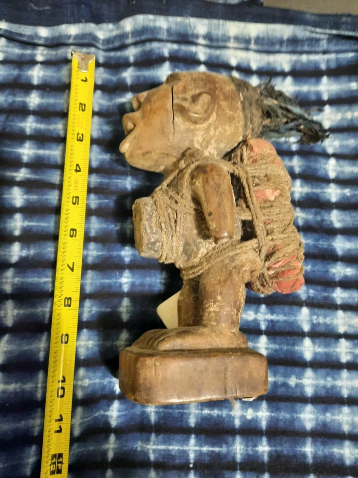 Auténtica estatua africana vintage tallada en madera, Bakongo Nkisi, Congo Foto 2 de 4