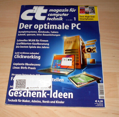 Computer PC Zeitung Zeitschrift - C't 1 / 2014 - Technik Der optimale PC