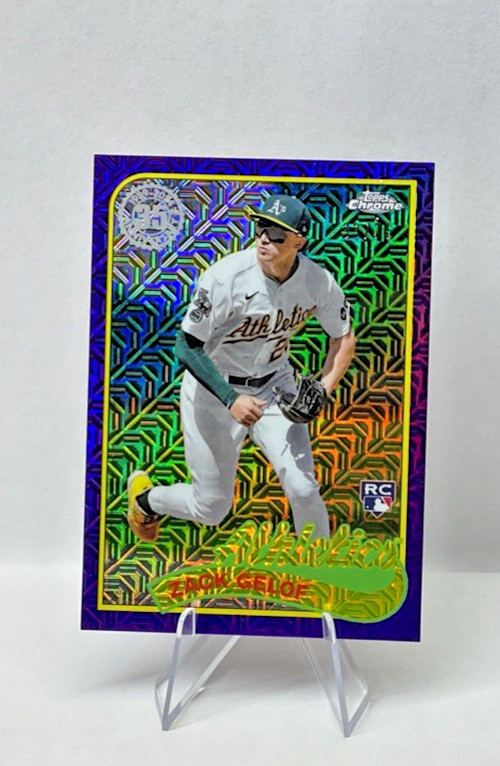 2024 Topps Chrome Silver Pack Purple Mojo Zack Gelof #2T89C-66 RC #’D 33 /75