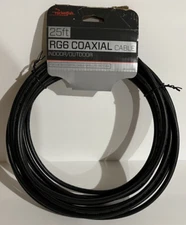 Rocketfish- 25' In-Wall Coaxial Audio Cable - Black