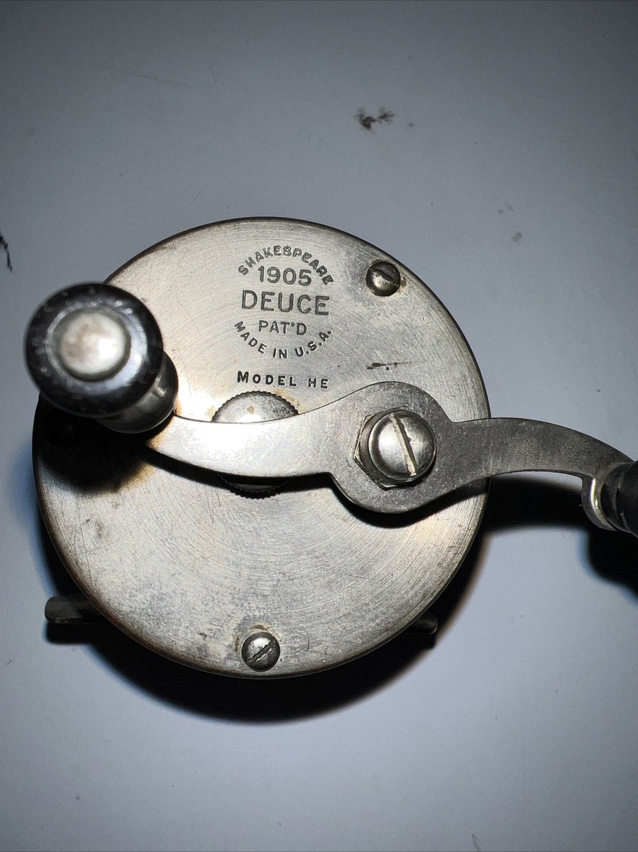Moulinet de pêche à vent vintage Shakespeare Deuce modèle 1905 niveau